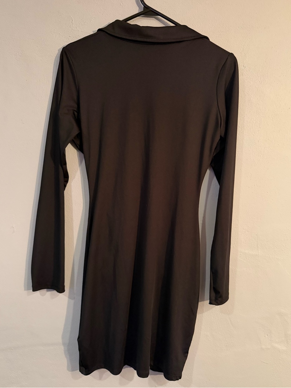 Guess Black Button-Front Ruched Mini Dress - Picture 4 of 5